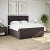 vidaXL Sommier &agrave; lattes de lit avec matelas Marron fonc&eacute; 180x200 cm