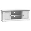 vidaXL Meuble TV blanc 110x30x41 cm bois d'ing&eacute;nierie