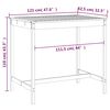 vidaXL Table de jardin blanc 121x82,5x110 cm bois massif de pin