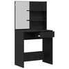 vidaXL Table de Toilette avec tiroir Ch&ecirc;ne noir 74,5 x 40 x 141 cm