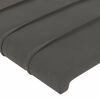 vidaXL T&ecirc;te de lit &agrave; LED Gris fonc&eacute; 147x16x118/128 cm Velours