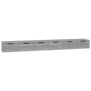 vidaXL Armoires murales 2pcs Sonoma gris 102x30x20cm Bois d'ing&eacute;nierie