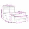 vidaXL Lit &agrave; ressorts avec matelas Gris fonc&eacute; 140 x 190 cm tissu