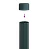 vidaXL Poteau de cl&ocirc;ture. 2 pcs Vert 60 cm Acier peint par poudre
