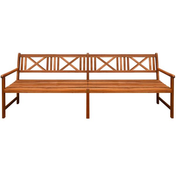 vidaXL Banc de jardin avec coussins 240 cm Bois solide d'acacia