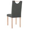 vidaXL Chaises &agrave; manger lot de 2 gris fonc&eacute; tissu
