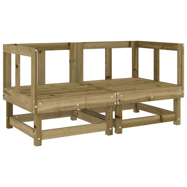 vidaXL Canap&eacute;s d'angle de jardin 2 pcs bois de pin impr&eacute;gn&eacute;