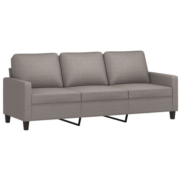 vidaXL Ensemble de canap&eacute;s 3 pcs avec coussins Taupe Tissu