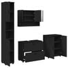 vidaXL Ensemble de mobilier de salle de bain avec tiroir 4 pcs Noir