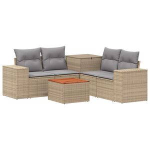 vidaXL Ensemble de Canap&eacute;s 6 pc Beige et Gris clair