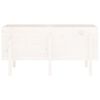 vidaXL Lit sur&eacute;lev&eacute; de jardin blanc 121x50x57 cm bois de pin massif