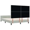 vidaXL Lit &agrave; ressorts avec t&ecirc;te de lit Gris clair 140 x 200 cm Velours
