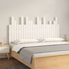 vidaXL T&ecirc;te de lit murale Blanc 146,5x3x80 cm Bois massif de pin