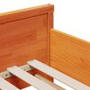 vidaXL Cadre de lit avec matelas Marron 80 x 200 cm Bois de pin massif