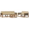 vidaXL Ensemble de canap&eacute;s d'ext&eacute;rieur 6 pcs Naturel et Beige