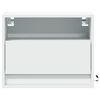 vidaXL Tables de chevet murales avec lumières LED 2 pcs blanc