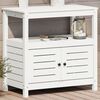 vidaXL Table de rempotage avec &eacute;tag&egrave;res blanc bois massif de pin