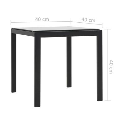 vidaXL Chaises longues lot de avec table Résine tressée textilène Noir