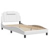 vidaXL Cadre de lit Viana avec LED sans matelas blanc 100x200 cm