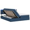 vidaXL Lit de rangement LED avec matelas Bleu 180 x 200 cm Tissu