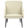 vidaXL Fauteuil Cr&egrave;me 63x76x80 cm Similicuir