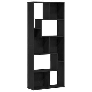 vidaXL Biblioth&egrave;que en ch&ecirc;ne noir 67 x 24 x 161 cm bois d'ing&eacute;nierie