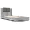 vidaXL Cadre de lit sans matelas sonoma gris 100x200 cm