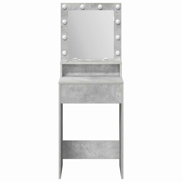 vidaXL Table de Toilette Gris béton 50 x 41 x 135 cm Bois d'ingénierie