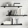 vidaXL Panneaux de biblioth&egrave;que 4 pcs Noir 80x30x1,5 cm Agglom&eacute;r&eacute;