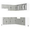 vidaXL Ensemble d'armoires de cuisine 11 pcs Porto bois d'ing&eacute;nierie