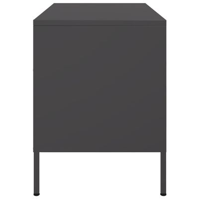 vidaXL Meubles TV 2 pcs noir 68x39x50,5 cm acier