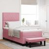 vidaXL Lit &agrave; ressorts avec matelas Rose 90 x 190 cm Velours