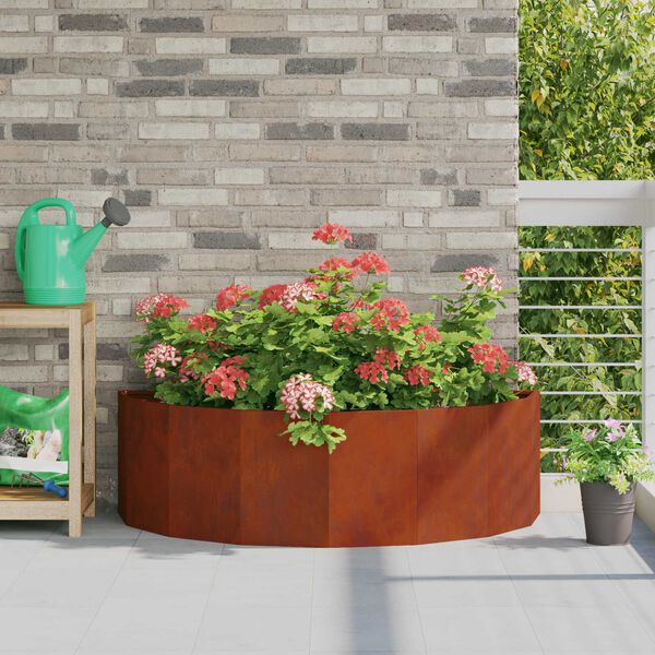 vidaXL Jardini&egrave;re Rouill&eacute; 120 x 60 x 35 cm