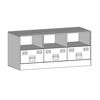 vidaXL Meuble TV anthracite 99x39x44 cm acier