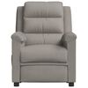 vidaXL Fauteuil de massage gris clair velours