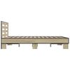 vidaXL Cadre de lit sans matelas ch&ecirc;ne sonoma 120x190 cm