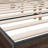 vidaXL Cadre de lit sans matelas ch&ecirc;ne marron 200x200 cm