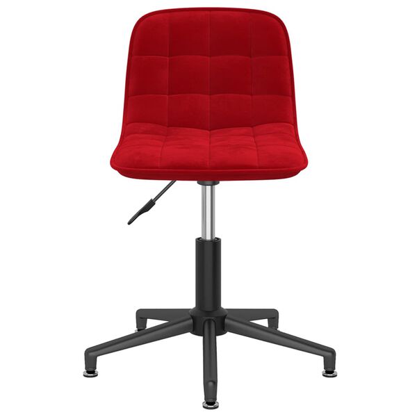 vidaXL Chaises &agrave; manger pivotantes lot de 2 rouge bordeaux velours