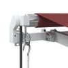 vidaXL Auvent r&eacute;tractable automatique avec LED bordeaux 350x250 cm
