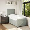 vidaXL Sommier &agrave; lattes de lit et matelas Gris clair 100x200cm Velours