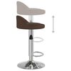 vidaXL Tabouret de bar Marron Similicuir