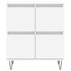 vidaXL Buffets 2 pcs blanc bois d'ing&eacute;nierie