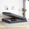 vidaXL Lit avec rangement et matelas Gris fonc&eacute; 200 x 200 cm Velours