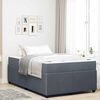vidaXL Cadre de lit avec matelas Gris fonc&eacute; 120 x 200 cm tissu