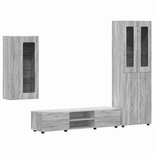 vidaXL Ensemble meuble TV FLORIN 3 pc Gris Sonoma Bois d'ing&eacute;nierie