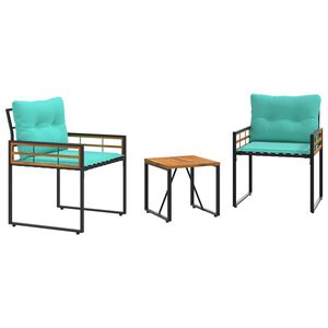 vidaXL Ensemble de meubles d'ext&eacute;rieur 3 pc Turquoise