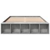 vidaXL Cadre de lit sans matelas gris b&eacute;ton 140x190 cm