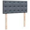 vidaXL Sommier &agrave; lattes de lit et matelas Gris fonc&eacute; 90x190 cm Velours