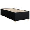 vidaXL Sommier à lattes de lit avec matelas noir 90x190 cm simple tissu