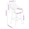 vidaXL Tabouret de bar Noir Velours
